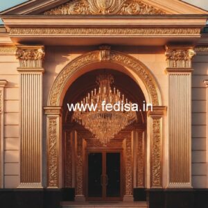 Hotel Entrance Gate Design with Stone Cladding No-8465