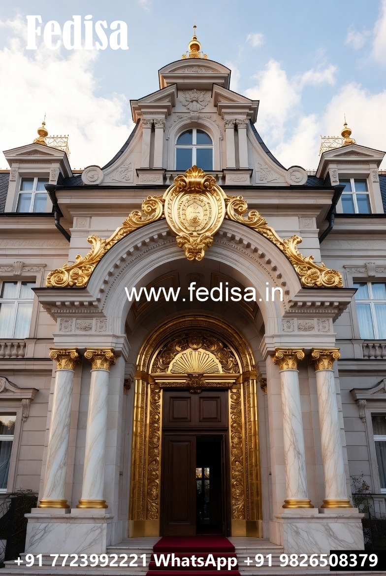 Luxury Hotel Entrance Gate Design with Golden Finish No-8470