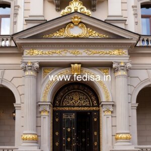 Hotel Entrance Gate Design with Elegant Landscaping No-8482