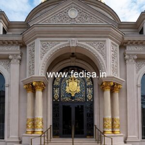 Hotel Elevation Design with Premium Exterior Finish No-8518