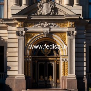 Stylish Hotel Elevation Design with LED Lighting No-8522