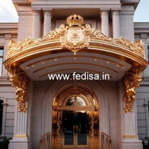 Luxury Hotel Elevation Design with Royal Look No-8538