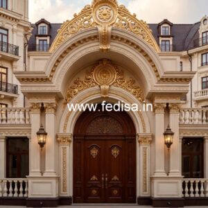 Grand Luxury Hotel Front Elevation Design No-8545