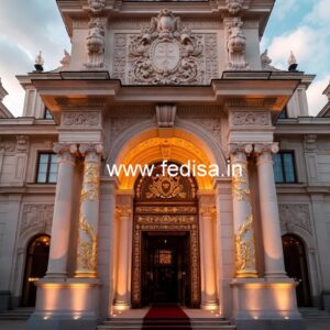 Hotel Exterior Front Design with Luxury Appeal No-8556