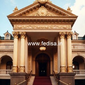 Luxury Hotel Elevation Design with Balcony Lighting No-8575