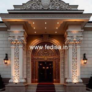 Hotel Elevation Design with Luxury Architectural Features No-8580