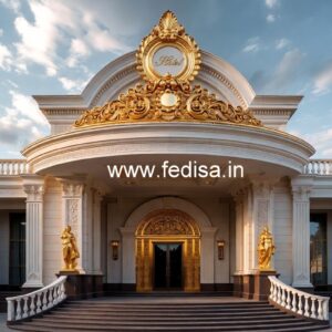 Luxury Hotel Front Elevation with LED Effects No-8581