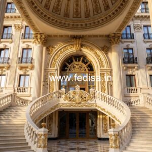 Hotel Front Elevation Design No-8603