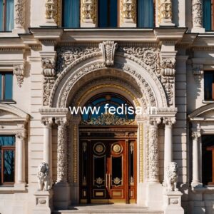 Luxury Hotel Entrance Elevation Design Ideas No-8823
