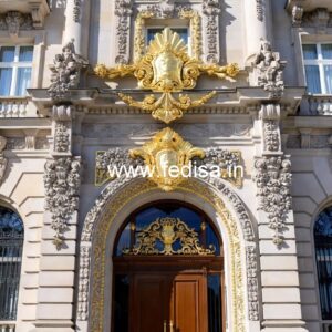 Luxury Hotel Front Elevation with Lighting No-8841