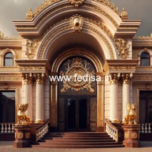 Luxury Hotel Front Design with Glass Panels No-8848