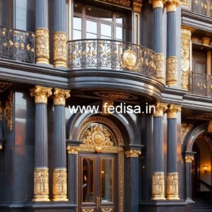Elegant Luxury Hotel Front View Design No-8853