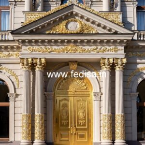 Premium Hotel Elevation with Modern Facade No-8861