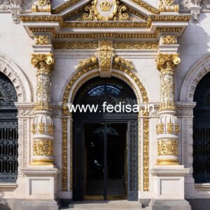 Elegant Hotel Elevation Design with Luxury Appeal No-8863