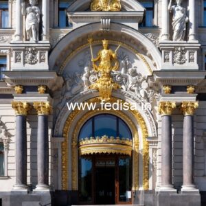 Luxury Hotel Elevation with Decorative Facade No-8867