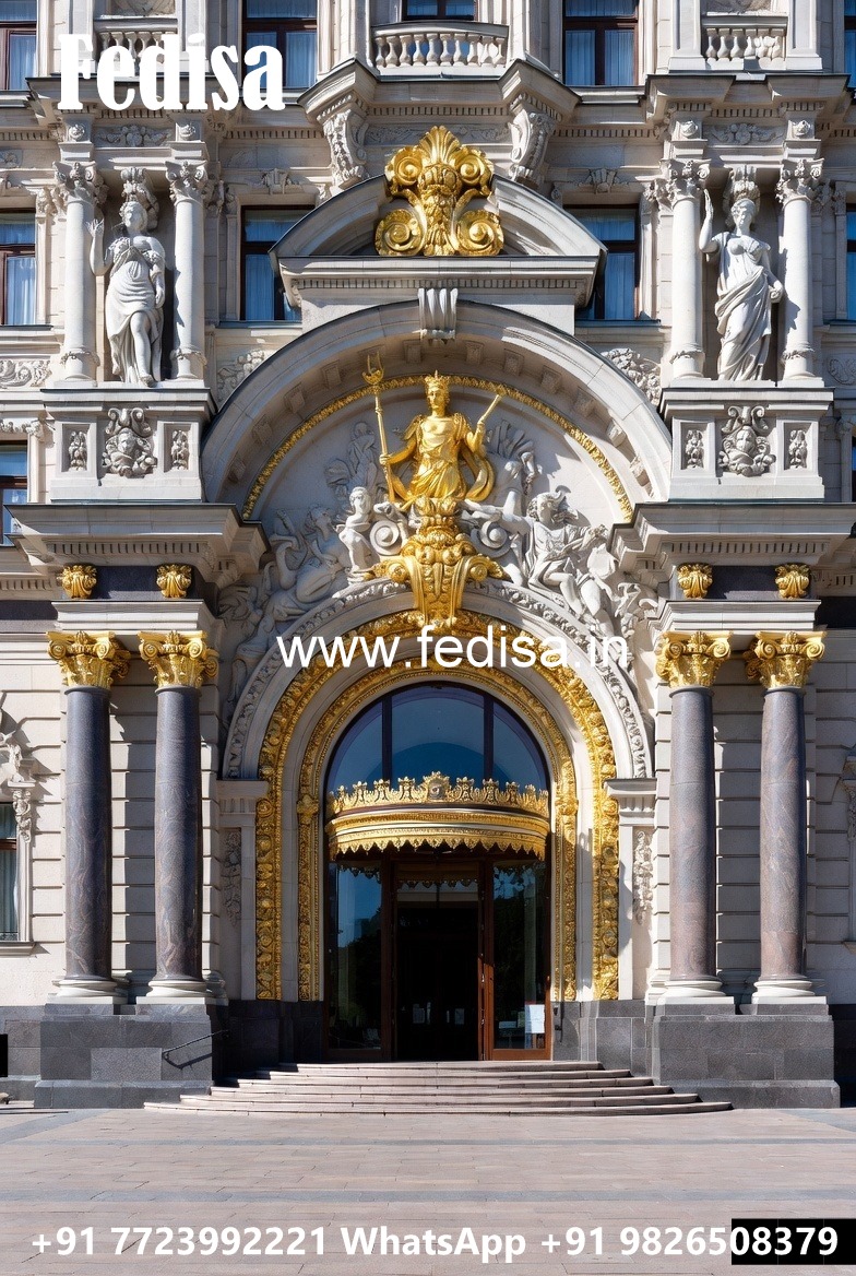 Luxury Hotel Elevation with Decorative Facade No-8867