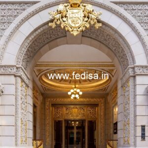 Luxury Hotel Elevation Ideas with Glass Finish No-8893