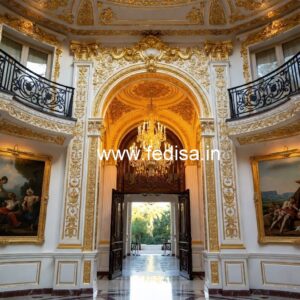 Stylish Luxury Resort Front Elevation No-8899