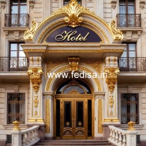Modern Luxury Hotel Exterior with Balcony No-8919
