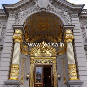 Contemporary Luxury Hotel Elevation with Glass No-8936