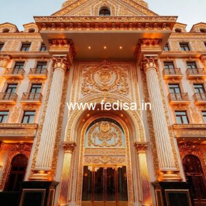 Luxury Hotel Front Architecture with Elegant Finish No-8942