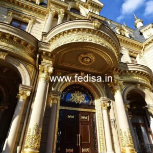 Modern Luxury Hotel Exterior with Stone Finish No-8962