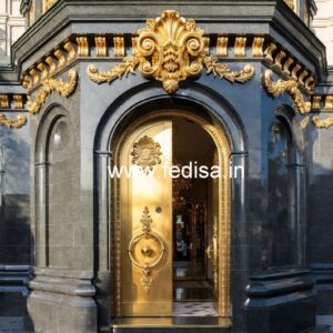 Luxury Hotel Front Elevation with Artistic Appeal No-8977