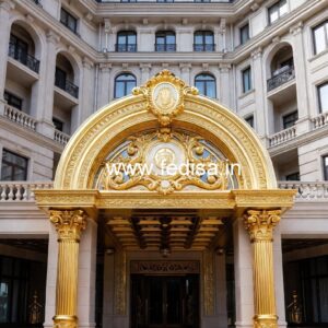 Modern Luxury Hotel Exterior with Elegant Lines No-8983