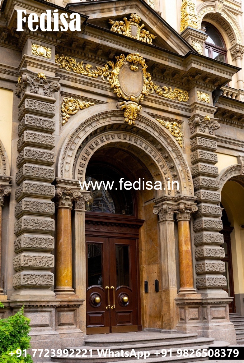 Hotel Entrance Gate Design with Brass and Glass Finish No-9010