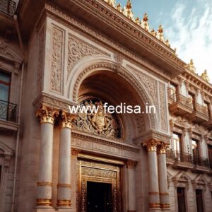 Luxury Hotel Gate Design with Artistic Detailing No-9031