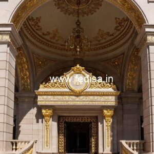 Hotel Entrance Gate Design with Wooden Elements No-9051
