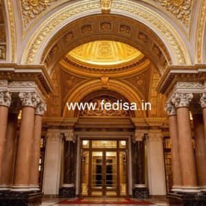 Hotel Entrance Gate Design with Artistic Patterns No-9054
