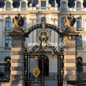 Hotel Front Gate Design with Stylish Facade No-9061