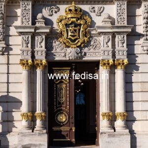Grand Hotel Entrance Design with Elegant Gates No-9063