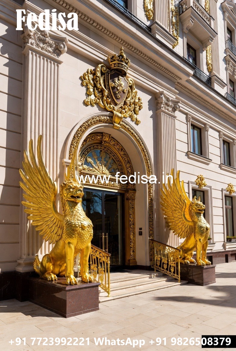 Luxury Hotel Entrance Gate Design with Golden Finish No-9070