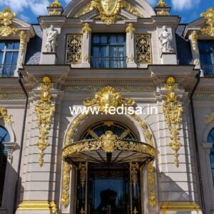Elegant Hotel Main Gate Design with Artistic Finish No-9074