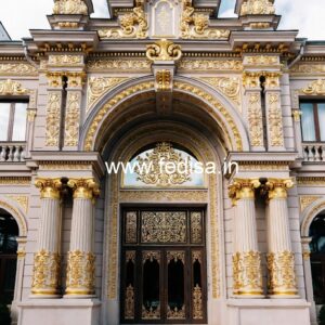 Hotel Entrance Gate Design with Luxury Decor Elements No-9091