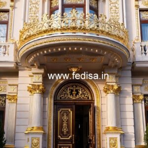 Stylish Hotel Elevation Design with LED Lighting No-9122