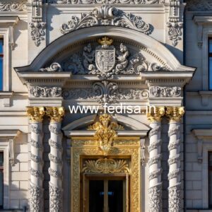 Luxury Hotel Elevation Design with Royal Look No-9138