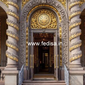 Hotel Building Elevation Design with Modern Appeal No-9139