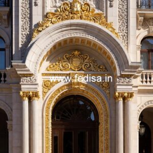 Grand Luxury Hotel Front Elevation Design No-9145