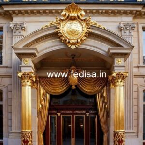 Stylish Hotel Exterior Elevation with Glass Finish No-9148
