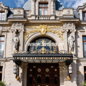 Luxury Hotel Architecture Front View Design No-9160