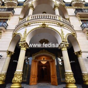 Hotel Elevation Design with Modern Window Style No-9164