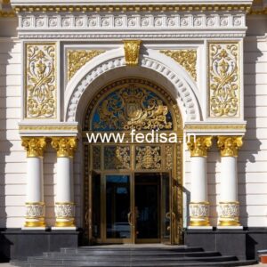 Luxury Hotel Elevation Design with Balcony Lighting No-9175