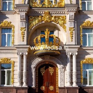 Hotel Front View Design with Contemporary Elements No-9176