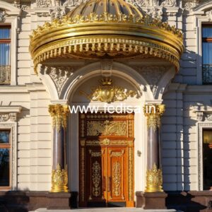 Elegant Hotel Exterior Design with Glass Panels No-9179