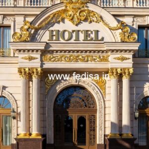 Hotel Elevation Design with Luxury Architectural Features No-9180