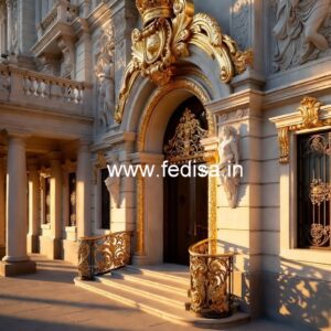 Stylish Hotel Exterior Elevation for Resorts No-9195