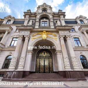 Luxury Hotel Front Design with Glass Panels No-9448